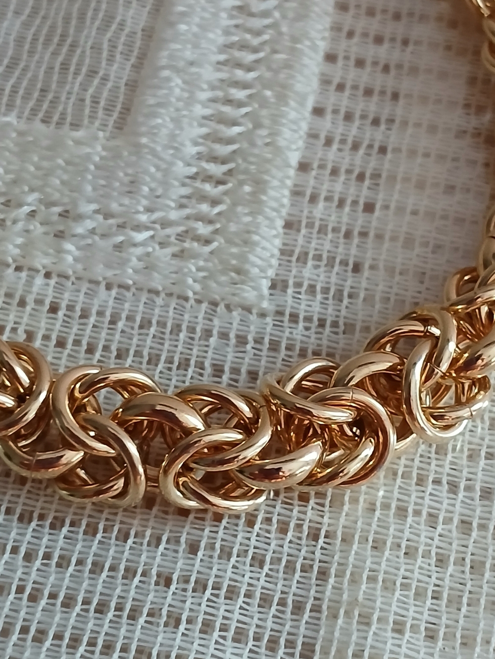 OTC ITALY Gold Byzantine Necklace 18in